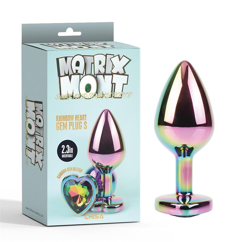 plug-anal-rainbow-heart-gem-talla-s Plug Anal Rainbow Heart Gem Talla S - Imagen 1