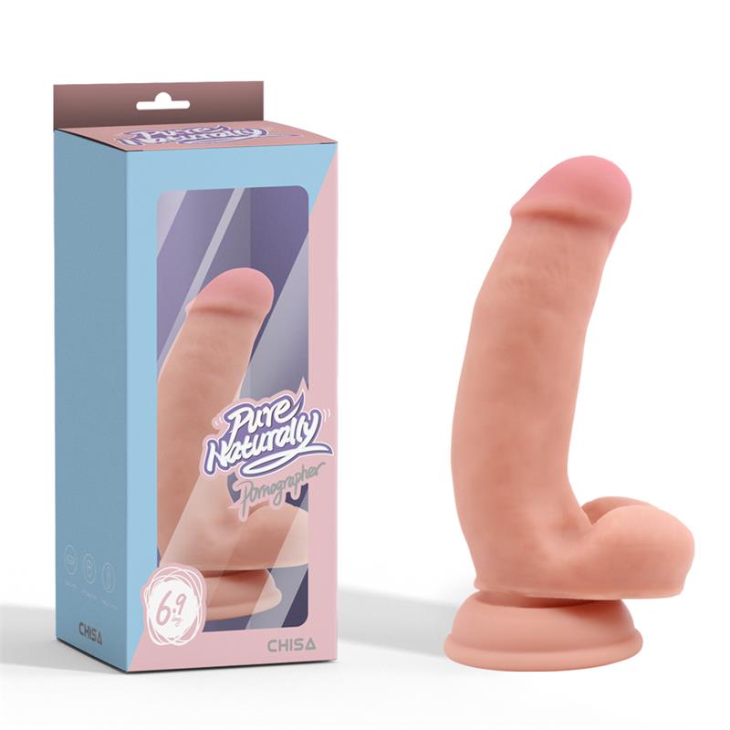 pornographer-dildo-realista-silicona-liquida-dual-density-176-cm Pornographer Dildo Realista Silicona Líquida Dual-Density 17.6 cm - Imagen 1
