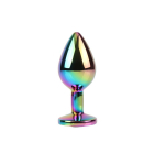 Rainbow Gem Plug Anal Multicolor con Joya Talla M - Imagen 2