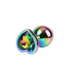 Rainbow Heart Plug Anal multicolor con Joya Talla M - Imagen 3