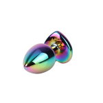Rainbow Heart Plug Anal multicolor con Joya Talla M - Imagen 4
