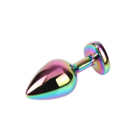 Rainbow Heart Plug Anal multicolor con Joya Talla M - Imagen 5