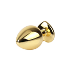 Rosy Heart Plug Anal dorado con Joya Talla M - Imagen 5
