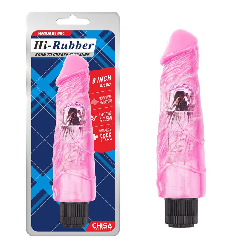 vibrador-hi-rubber-9-rosa Vibrador Hi-Rubber 9 Rosa - Imagen 1