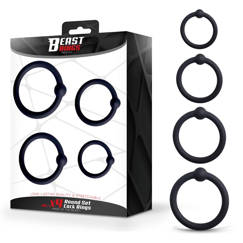set-de-4-anillos-para-el-pene-silicona Set de 4 Anillos para el Pene Silicona - Imagen 1