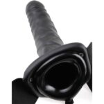 Arnés con Dildo Hueco y Vibración 8 Negro - Imagen 4