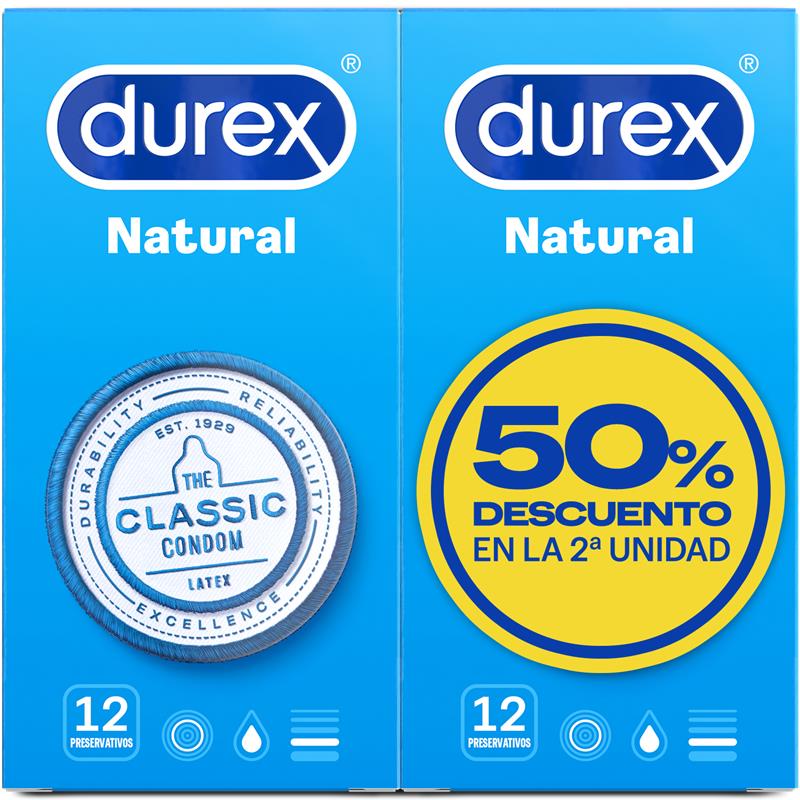 duplo-preservativos-natural-2x-12-ud Duplo Preservativos Natural 2x 12 ud - Imagen 1
