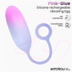 Huevo con APP Silicona Doble Capa Rosa/Azul - Imagen 3