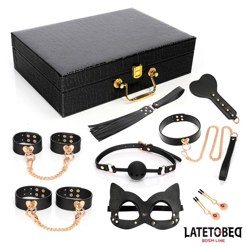 kit-bondage-de-8-pz-cuero-con-maletin-de-almacenaje Kit Bondage de 8 Pz Cuero con Maletín de Almacenaje - Imagen 1
