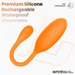 Logan Huevo Vibrador con APP Silicona Unibody Naranja - Imagen 4
