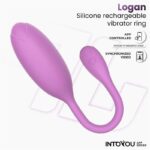 Logan Huevo Vibrador con APP Silicona Unibody Púrpura - Imagen 3