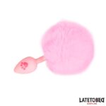 Plug Rosa de Silcona con Pompón Rosa