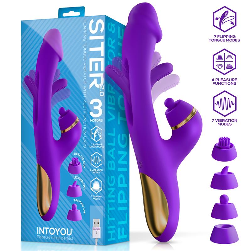 siter-20-vibrador-con-lengua-flapping-golpeteo-y-cabezales-intercambiables Siter 2.0 Vibrador con Lengua Flapping, Golpeteo y Cabezales Intercambiables - Imagen 1