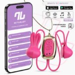 Tickly Pinzas para Pezones con Vibración, Control y Collar con APP