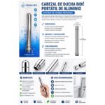 Cabezal de Ducha Bidé Portátil de Aluminio 7 Orificios - Imagen 3