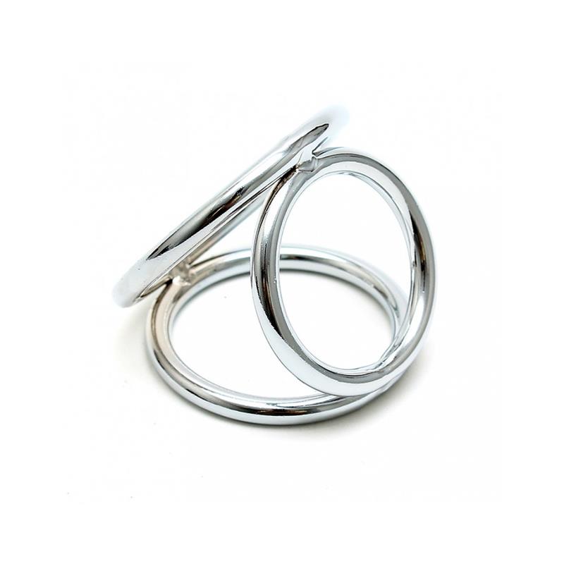 anillos-en-triangulo-metalico-para-pene-y-testiculos Anillos en Triángulo Metálico para Pene y Testículos - Imagen 1