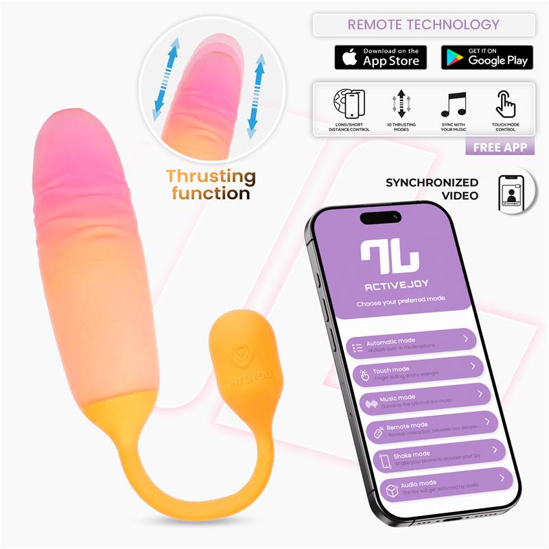 nexegg-motion-huevo-vibrador-con-thrusting-app-naranjarosa NexEgg Motion Huevo Vibrador con Thrusting App Naranja/Rosa - Imagen 1