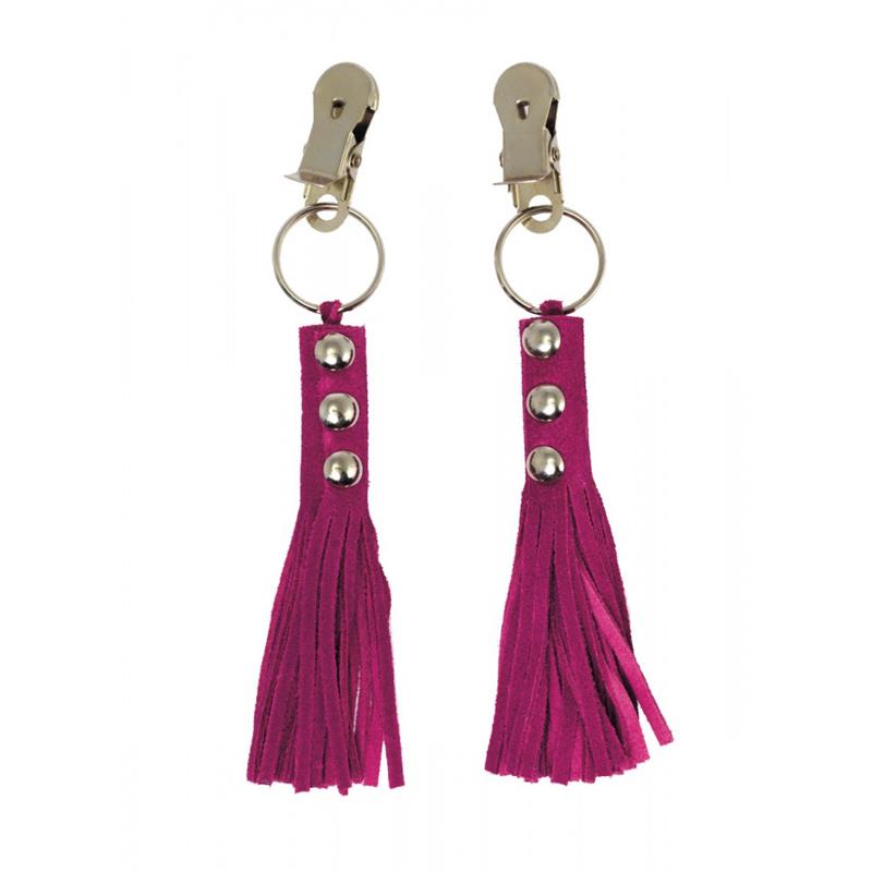 pinzas-para-pezones-cuero-rosa Pinzas para Pezones Cuero Rosa - Imagen 1