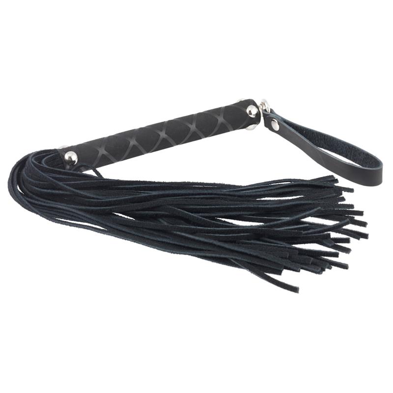 rimba-bondage-play-flogger-35-cm Flogger Cuero Negro 35 cm - Imagen 1