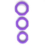 Set de 3 Anillos para el Pene Silicona Púrpura