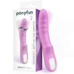Brightpurple Vibrador y Rotador Doble Motor 360º USB Silicona