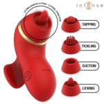 PATTY ESTIMULADOR CON 4 CABEZALES, SUCCIÓN, TAPPING, TICKLING Y LICKING