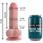 DUAL DENSITY PANZER DILDO REALISTA 17 CM -O- 4.46 CM