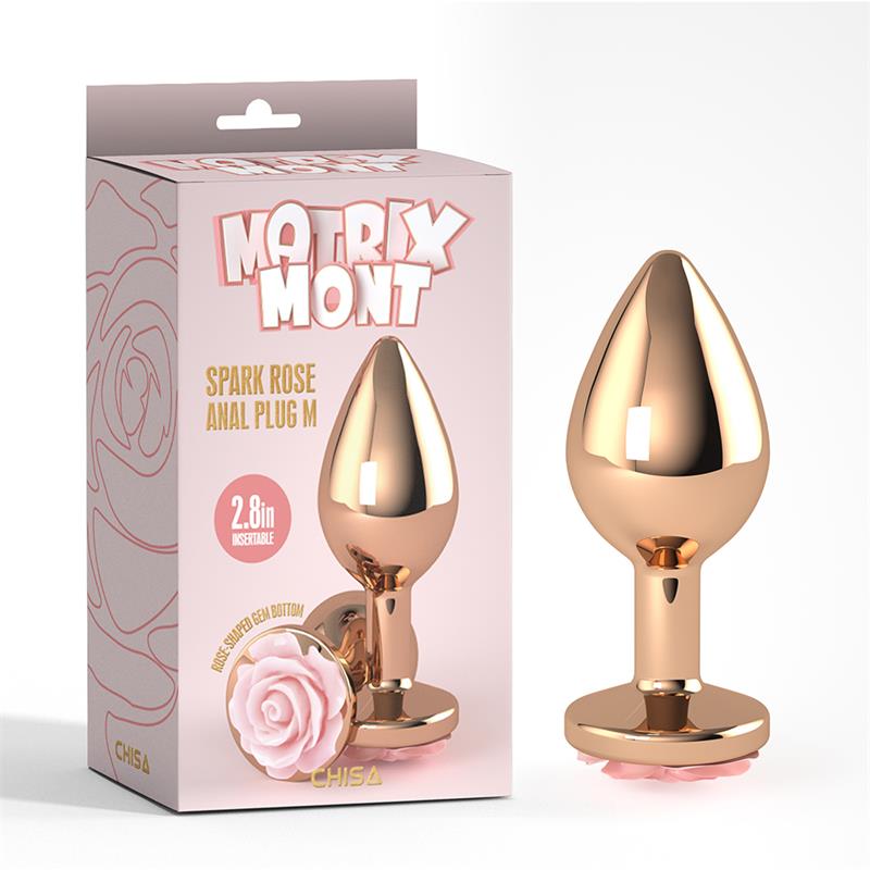 plug-anal-con-joya-de-rosa-color-rose-talla-m Plug Anal con Joya de Rosa Color Rose Talla M - Imagen 1