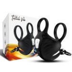MANTA ANILLO VIBRADOR TESTÍCULOS NEGRO