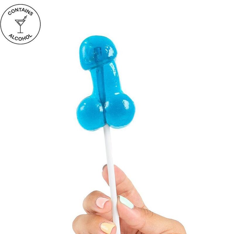 Ñam Piruleta de gominola en forma de pene sabor gin tonic (con alcohol) - Imagen 1