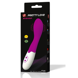 Bishop de Pretty Love es un vibrador ergonómico en color lila y blanco PRETTY LOVE - FLIRTATION VIBRADOR BISHOP - Imagen 1