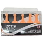 CAJA 5 VELAS FORMA PENE CARNE