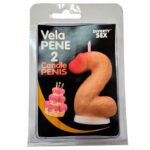 VELA PENE EN FORMA DE NÚMERO 2 COLOR CARNE