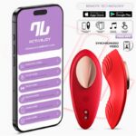 SERIES Vibrador de Braguita con APP Silicona Rojo